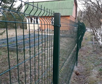 3D забор в пригороде